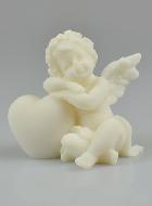 Statue Ange Gardien Protecteur Coeur Endormi en Albâtre - 9 cm
