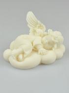 Statue Ange-Gardien Protecteur Endormi sur son Nuage - 9 cm