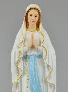 Statue Vierge Marie de Lourdes Polychromée sur Socle - 40 cm