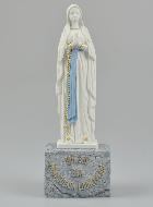 Statue Vierge Marie de Lourdes sur Socle - 18 cm