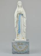 Statue Vierge Marie de Lourdes sur Socle - 28 cm