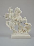 Statue de Saint Georges en Albâtre - 19 cm