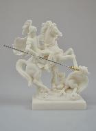 Statue de Saint Georges en Albâtre - 19 cm