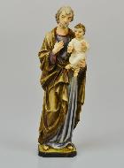 Statue de Saint Joseph Polychromée Peinte Main - 22 cm