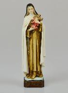 Statue de Sainte Thérèse - Polychromée Peinte Main - 15 cm