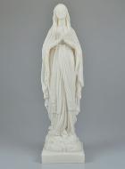 Statue d'Eglise Vierge Marie de Lourdes en Albâtre - 42 cm