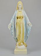 Statue d'Eglise Vierge Marie Miraculeuse en Albâtre  - 50 cm