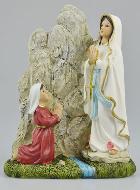 Statue des Apparitions Notre Dame de Lourdes à Ste Bernadette - 20 cm