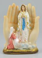 Statue Lumineuse Notre Dame de Lourdes - 14 cm