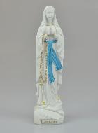 Statue Vierge Marie de Lourdes au Chapelet Or - 18 cm