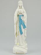 Statue Notre Dame de Lourdes au Chapelet Or - 28 cm