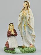 Statue Notre Dame de Lourdes et Ste Bernadette - 18 cm