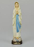 Statue Vierge Marie de Lourdes Polychromée Peinte Main - 20cm