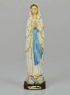 Statue Vierge Marie de Lourdes Polychromée Peinte Main - 20cm