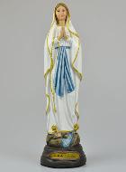 Statue Vierge Marie de Lourdes sur Socle - 20 cm