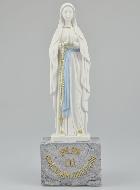 Statue Notre Dame de Lourdes sur Socle - 28 cm