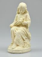 Statue Petite Fille en Prière avec la Vierge Marie