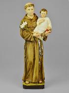 Statue Saint Antoine de Padoue Peinte à la main - 30 cm