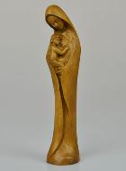 Statue Sainte Vierge Marie à l'Enfant Jésus - Ton Bois - 22 cm