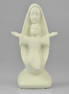 Statue Vierge Marie à l'Enfant Jésus Moderne - Porcelaine - 20 cm