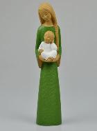 Statue Vierge Marie de la Confiance - Verte