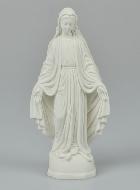 Statue Vierge Marie Miraculeuse - Résine Blanche - 16 cm