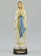 Statuede  Notre Dame de Lourdes Polychromée sur Socle  - 15 cm