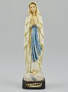 Statuede  Notre Dame de Lourdes Polychromée sur Socle  - 15 cm